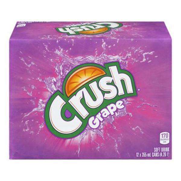 Crush - Grape Soda - 12 x 355 ml - Bulk Mart