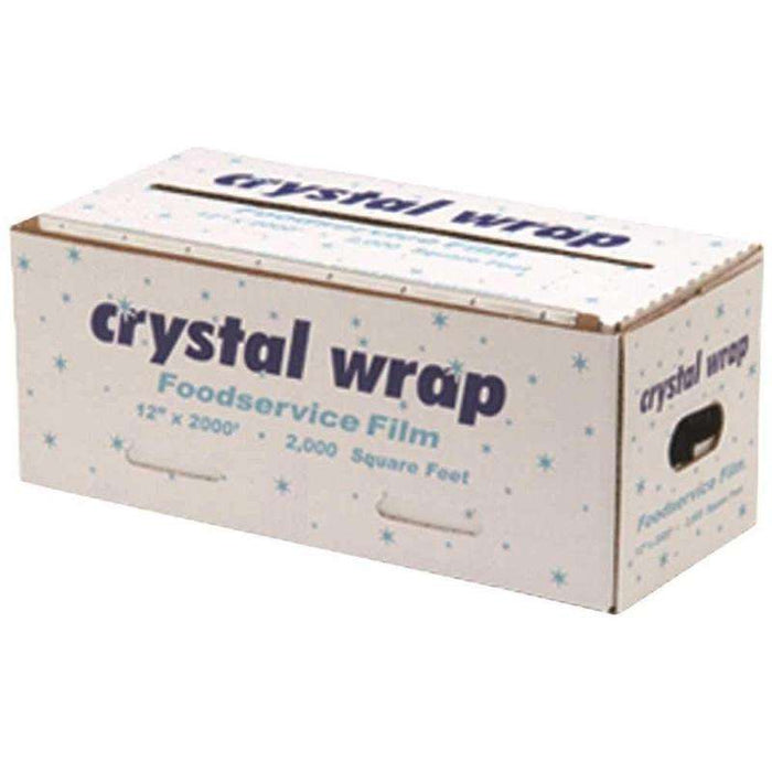 Crystal Wrap - 12" x 2000' Foodservice Film with Cutter Box - Each - Bulk Mart