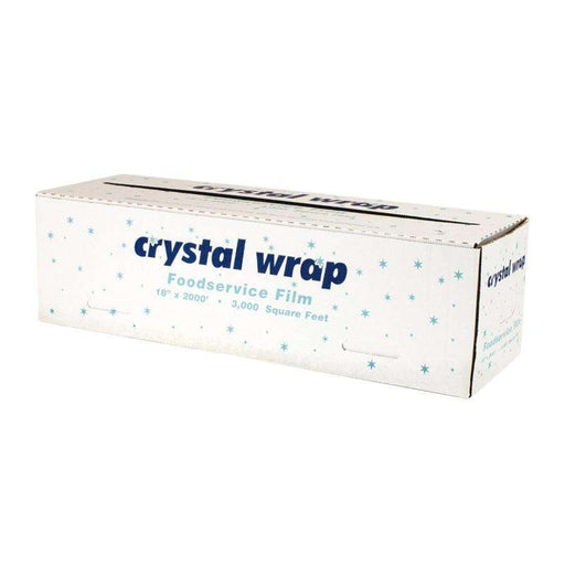 Crystal Wrap - 18" x 2000' Foodservice Film with Cutter Box - Each - Bulk Mart
