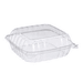 Dart - C90PST1 - 8" Clear Plastic Hinged Lid Container - 250/Case - Bulk Mart