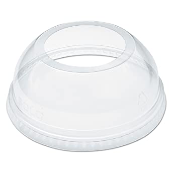 Dart - Clear Dome Lid Wide Straw Slot For 16-24 oz Cups - 1000/Case - Bulk Mart