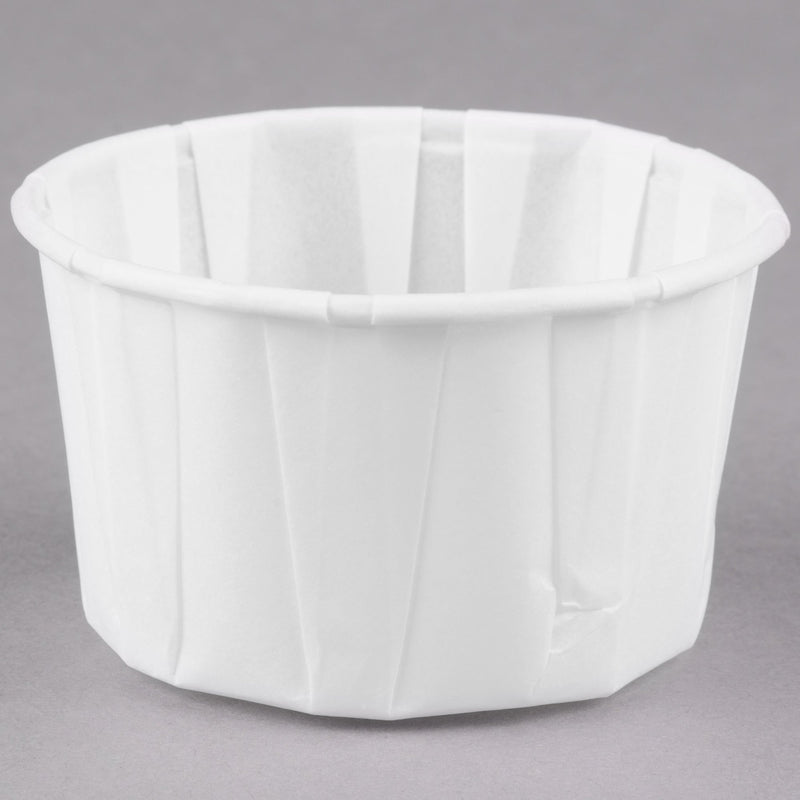 Dart Solo - 3.25 Oz White Paper Souffle / Portion Cups - 5000 / Case - Bulk Mart