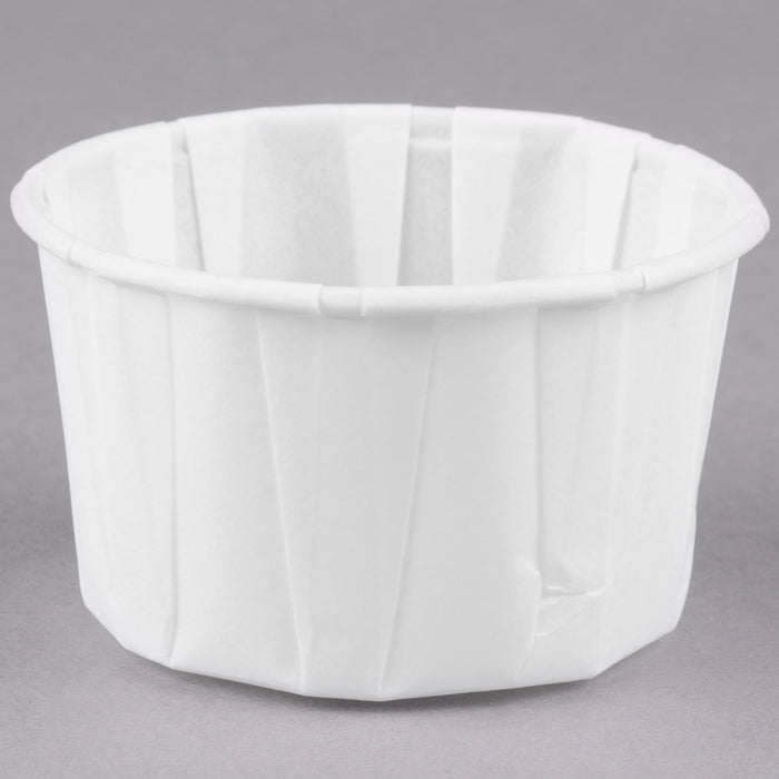 Dart Solo - 3.25 Oz White Paper Souffle / Portion Cups - 5000 / Case - Bulk Mart