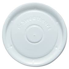 Dart Solo - Vented Flat Plastic Lids White For 3.5 Oz Food Container - 100/Pack - Bulk Mart