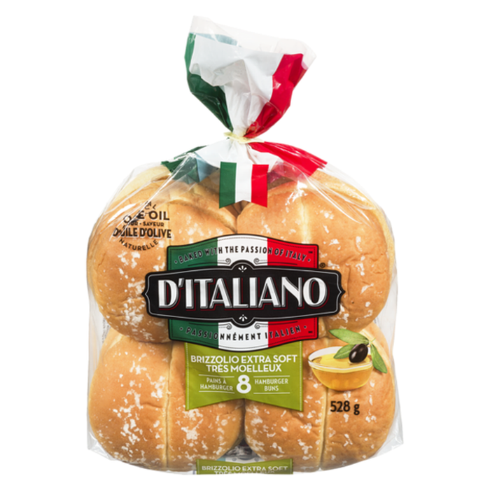 D'Italiano - Brizzolio Hamburger Bun - 8 / Pack - Bulk Mart