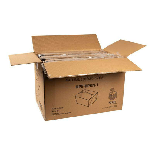 DN - #2 Kraft Paper Food Container 8.5" x 6.25" x 1.875"- 200 / Case - Bulk Mart
