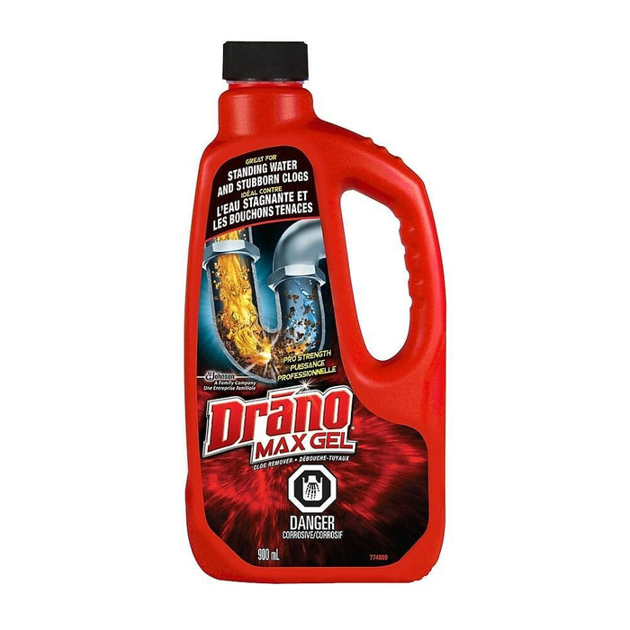 Drano - Max Gel Drain Cleaner & Clog Remover - 900 ml - Bulk Mart