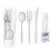 DURA - 6 Pcs Meal Kit White (Spoon, Fork, Knife, Napkin, Salt & Pepper) - 500/Case - Bulk Mart