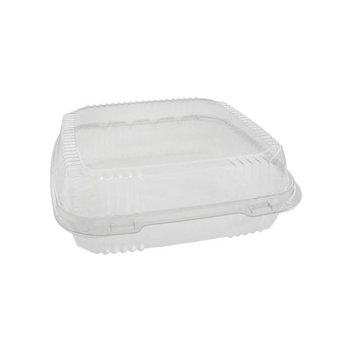 DURA - 9" Large Clear Hinged Container - 50/Pack - Bulk Mart