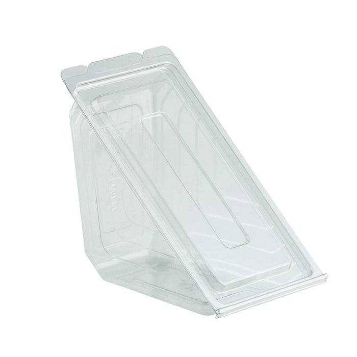 DURA - Clear Hinged Sandwich Wedge Container - 250/Case - Bulk Mart