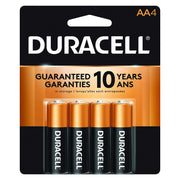 Duracell - 1.5 V CopperTop Alkaline AA Batteries - 4 / Pack - Bulk Mart