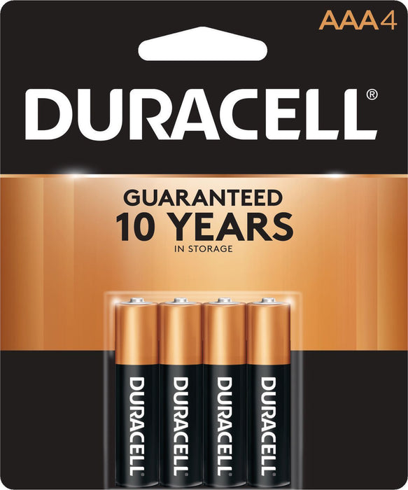 Duracell - 1.5 V CopperTop Alkaline AAA Batteries - 4 / Pack - Bulk Mart