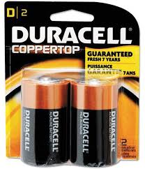 Duracell - Coppertop Type D Batteries - 2 / Pack - Bulk Mart