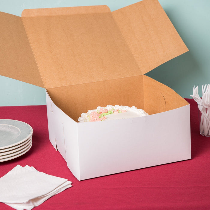 E.B. Box - Cake Box 9" x 9" x 5" White - 100/Pack - Bulk Mart
