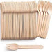 ECO PLUS - Compostable Birch Wood Fork Unwrapped Natural - 10 x 100/Case - Bulk Mart