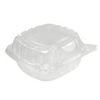 Ecopax - OPS225 - 6" Plastic Clamshell Container - 500/Case - Bulk Mart