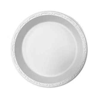 Ecopax - PP101 - 10" Round Microwavable Pebble Plate Ivory - 400/Case - Bulk Mart