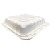 Ecopax - PP883S - 8" x 8" x 3" Microwavable Hinged Pebble Container White - 150/Case - Bulk Mart