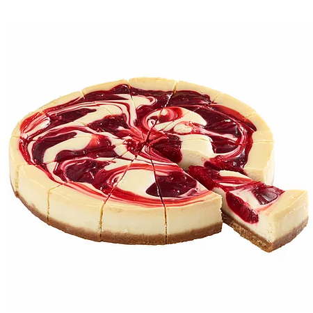 Elite Sweets - 10" Pre-sliced Cherry Swirl Cheesecake 14 Slices - Each - Bulk Mart