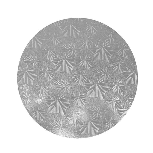 Enjay - 10" Round x 1/4" Thick Silver Cake Board - 12 / Pack - Bulk Mart