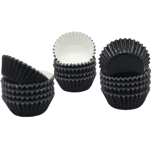 Black Mini Cupcake Liners  Black Midi Baking Cups, Greaseproof
