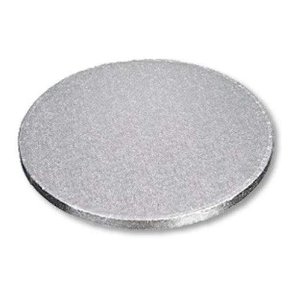 Enjay - 8" Round x 1/4" Thick Silver Cake Board - 12 / Pack - Bulk Mart