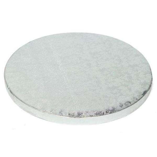 Enjay - 9" Round x 1/2" Thick Silver Cake Board - 6/Pack - Bulk Mart