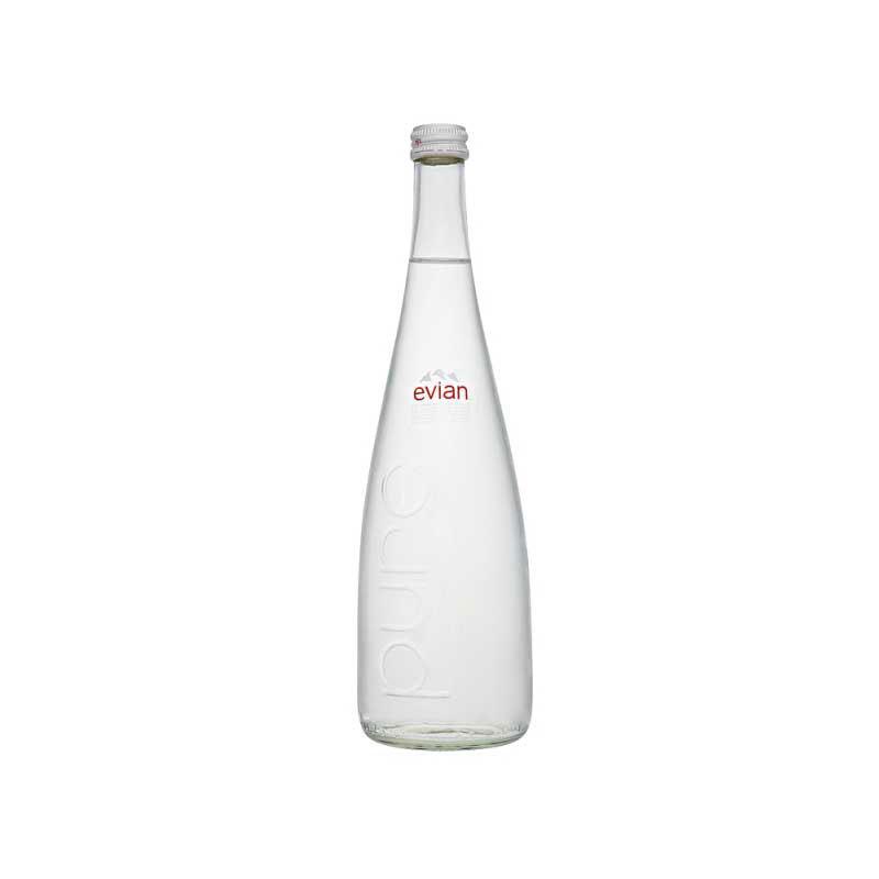Evian Natural Spring Water Glass Bottle 12 x 750 ml, Supplier