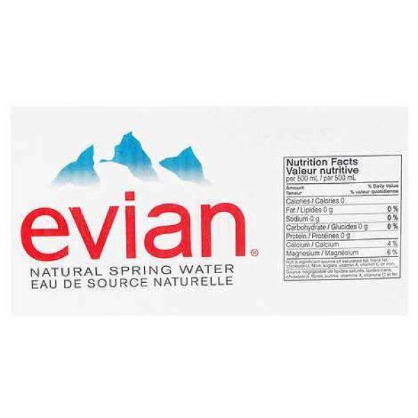 Evian - Natural Spring Water PET - 12 x 1.5 L - Bulk Mart