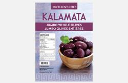 Excellent Chef - Kalamata Jumbo Whole Olives - 12 Kg - Bulk Mart