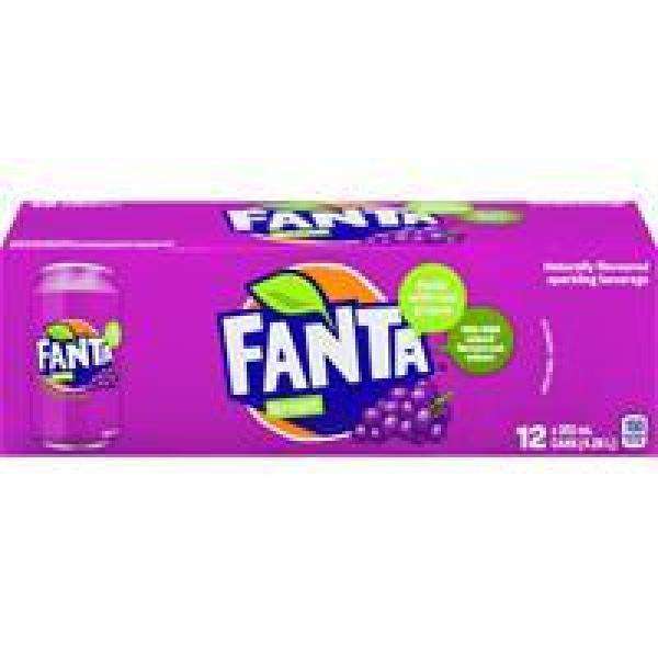 Fanta - Grape Soda - 12 x 355 ml / Pack - Bulk Mart