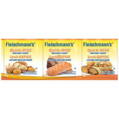 Fleischmann's - Quick Rise Yeast Envelopes - 3 x 8 g - Bulk Mart