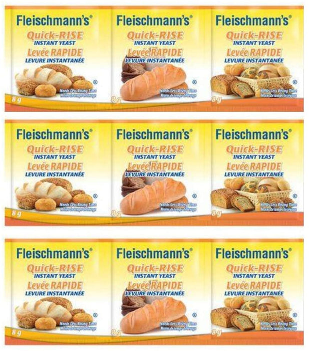 Fleischmann's - Quick Rise Yeast Envelopes - 3 x 8 g - Bulk Mart