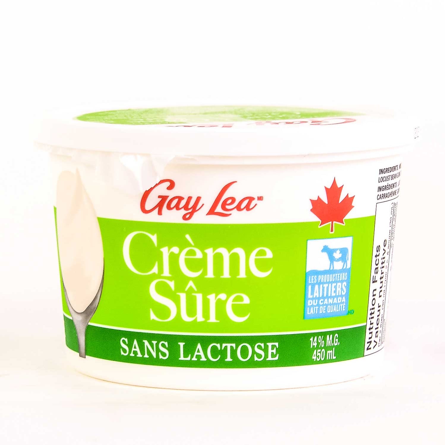 Sour Cream 14 Lactose Free 450ml Gay Lea Lacoste Free Products — Bulk Mart
