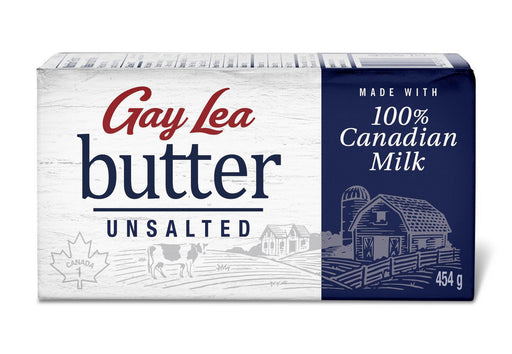 Gay Lea - Unsalted Butter - 20 x 454 g - Bulk Mart