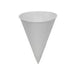 Genpak - 4WF - 4 Oz Rolled Rim Paper Cone Cups White - 5000/Case - Bulk Mart