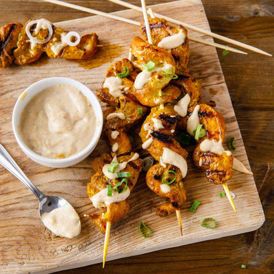 Glacial Treasure - #60394 Chicken Satays 1.5 oz x 100 - 2.8 Kg - Bulk Mart