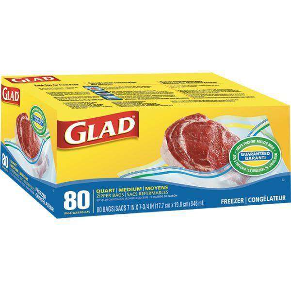 Glad - Medium Freezer Bags - 80 / Pack - Bulk Mart