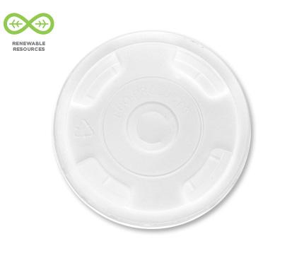 Greenstripe - Compostable Dome Lids For 9 - 24 Oz Cold Cups - 100/Sleeve - Bulk Mart