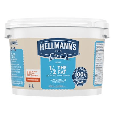Hellmann's - Light 1/2 The Fat Mayonnaise - 4 L - Bulk Mart