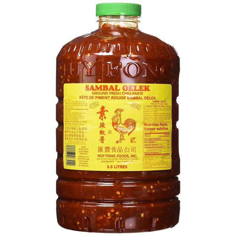 Huy Fong - Sambal Oelek Ground Fresh Chili Paste - 3 x 3.5 L - Bulk Mart