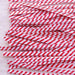 HY-Five - 7" Red Stripped Twist Ties - 2000 / Pack - Bulk Mart