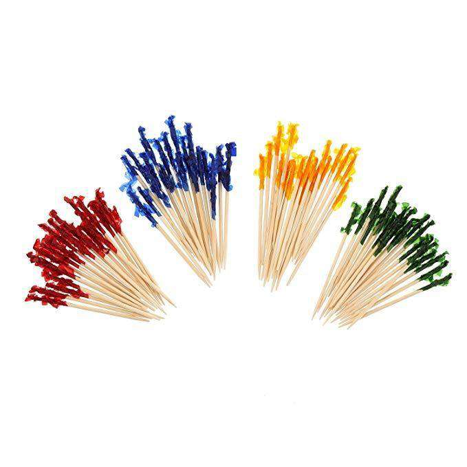 Hy Sticks - 4" Frilled Toothpicks - 1000 / Pack - Bulk Mart