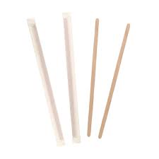 Hy Stix - 7" Round End Paper Wrapped Wooden Coffee Stirrers - 500 / Pack - Bulk Mart