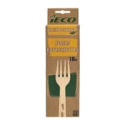 IECO - Compostable CPLA Fork White - 18 / Pack - Bulk Mart