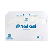 JAN MAR - Discreet Half Fold Paper Toilet Seat Covers - 250 / Pack - Bulk Mart
