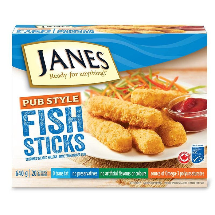 Janes - Pub Style Battered Fish Sticks - 640 g - Bulk Mart