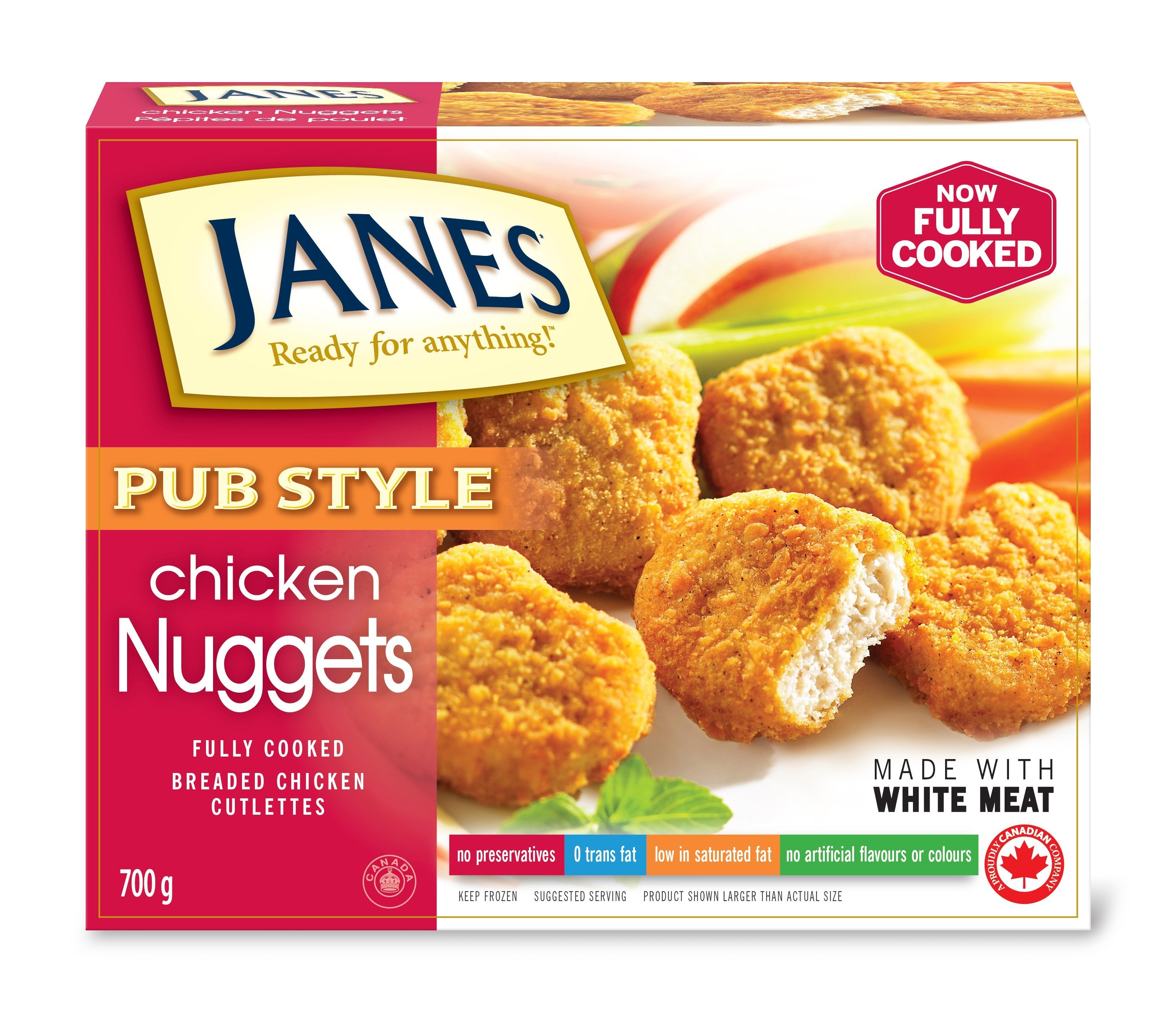 Janes Pub Style Fully Cooked Chicken Breast Nuggets 700 g Bulk Mart