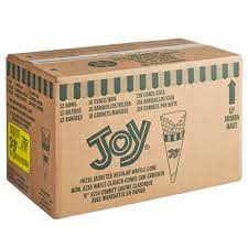 JOY - #6216 Jacketed Regular Waffle Cones - 216/Case - Bulk Mart