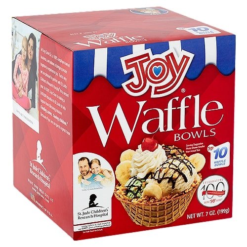 JOY - 7 Oz Waffle Bowls - 10/Pack - Bulk Mart